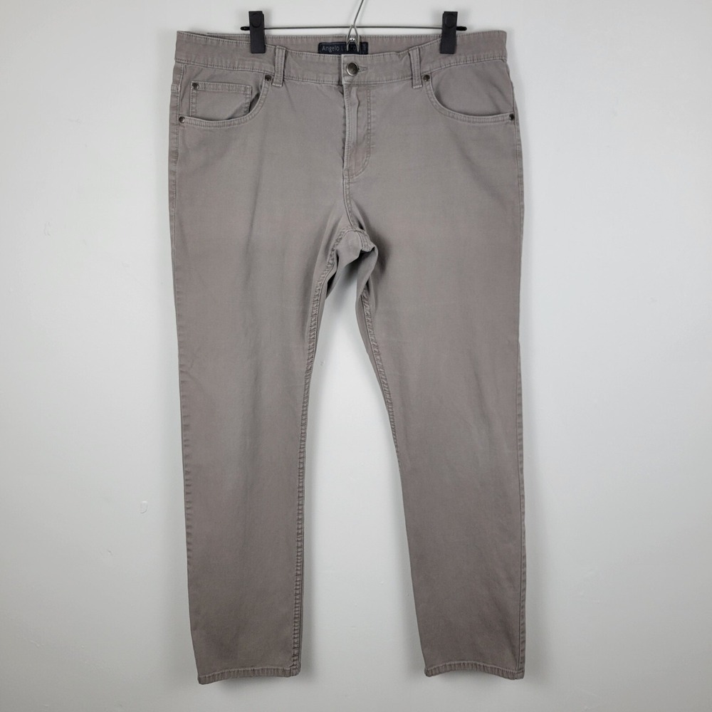 Angelo Litrico Slim Leg Jeans Mens 38x30 Tan‎ Khaki Cotton Stretch Denim Pants